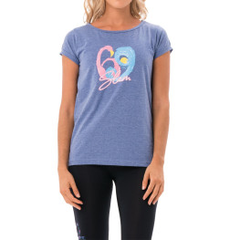 Koszulka damska69SLAM FLAMINGO WAVE BLUE MELANGE ELISA (GTKFWE-BN)