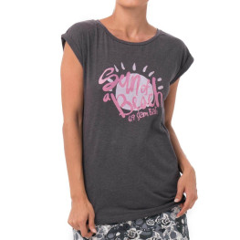 Koszulka damska69SLAM SŁOŃCE PLAŻY CZARNY MELANŻ ELISA (GTKSOB-BC)